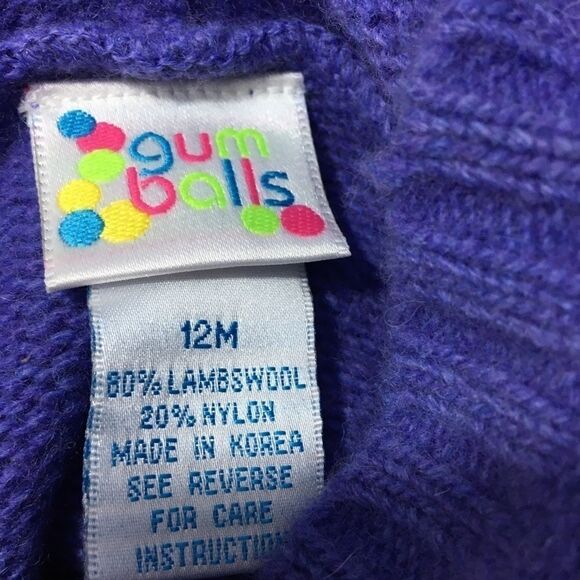 Girl Hoodie Sweater Lilac 12 mo NWT - Picture 4 of 6